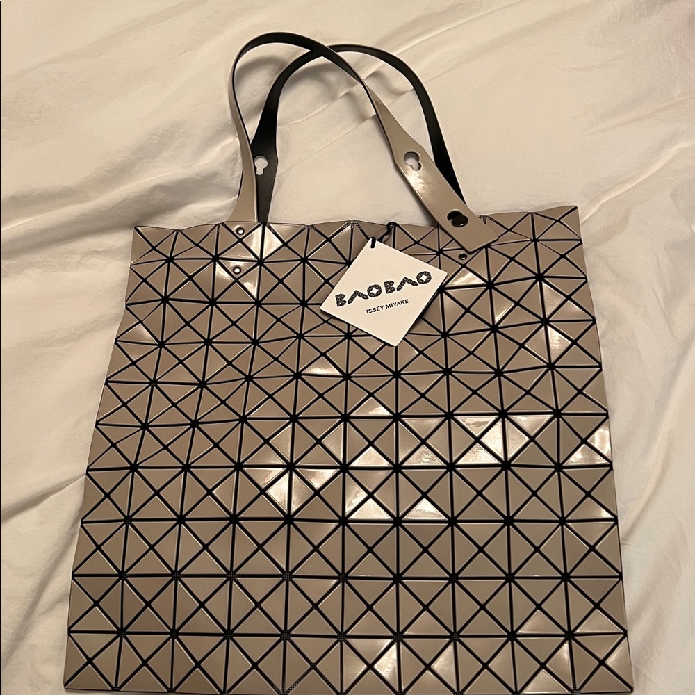 Issey Miyake Bao Bao Geometric Bag in Black and Ecru